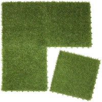Set 4 travnih plošč 30 cm x 30 cm x 2,9 cm zelena