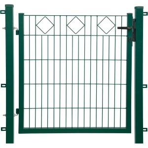 Okrasna enojna vrata Karo zelena 100 x 100 cm
