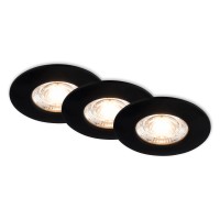 Briloner 3-delni komplet LED-reflektorjev IP44 topla bela svetloba črn