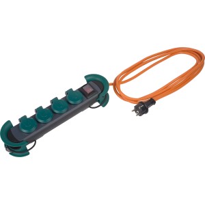 Električni razdelilnik s 4 vtičnicami in stikalom