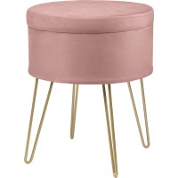 Tabure Blush Bordeaux MDF 45 cm x Ø 36 cm Roza
