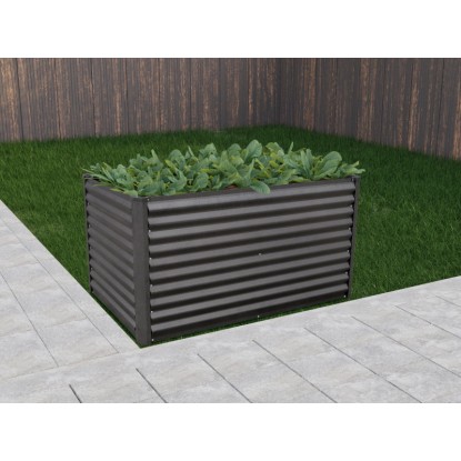 Kovinska visoka greda antracit 126 cm x 70 cm x 70 cm