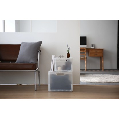 Eurobox-System Zaboj s polnimi stenami 40 x 30 x 22 cm črn