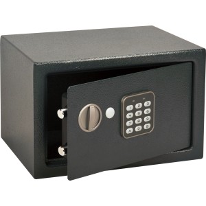 Elektronski trezor za pohištvo temnosiv 20 cm x 31 cm x 20 cm