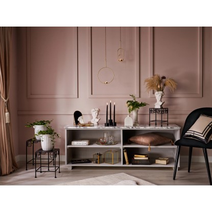 Stojalo za čajne svečke Midnight Mystery 5 cm x Ø 6 cm Črno