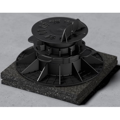 Gumijasti podstavek GS Terrassen 200 x 200 x 5 mm kot podlaga za nosilce plošč