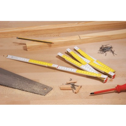 LUX-TOOLS Zložljivi leseni meter Comfort 2 m