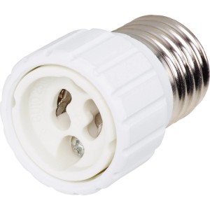 OBI Adapter podnožja svetilke E27-GU10 Bele barve