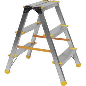 Alve Obojestranska alumunijasta lestev 2 x 3 stopnice do 150 kg