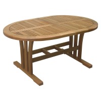 Vrtna miza Chelsea FSC ovalna naravna 130 cm x 90 cm