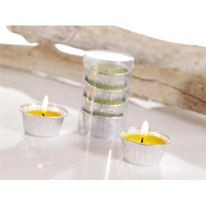 Sveča Citronella v aluminijasti skodelici 4-delni komplet