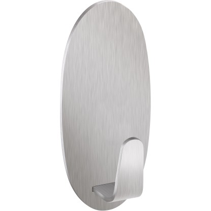 Tesa Samolepilna kljukica Nerjaveče jeklo Ovalna s 4 trakci Powerstrips Large