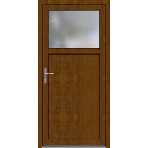 Plastična stranska vhodna vrata K504 98 cm x 198 cm DIN L dekor Golden Oak