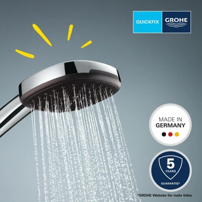 Grohe Ročna prha Vitalio Comfort 110 krom oglata 3 vrste curka Quickfix