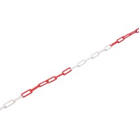 Zaporna veriga iz umetne mase Ø 6 mm x 42 mm rdeče-bela metrsko blago