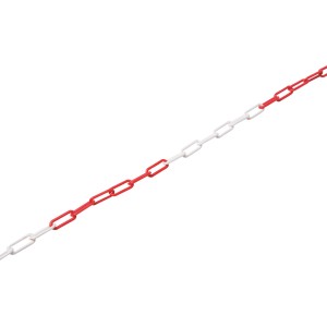 Zaporna veriga iz umetne mase Ø 6 mm x 42 mm rdeče-bela metrsko blago