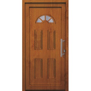 Vhodna vrata iz umetne mase K001 Golden Oak 110 cm x 210 cm desno odpiranje