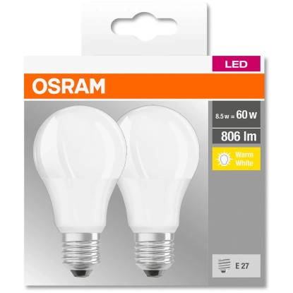 Osram LED žarnica Base klasična oblika E27/8,5 W 806 lm topla bela