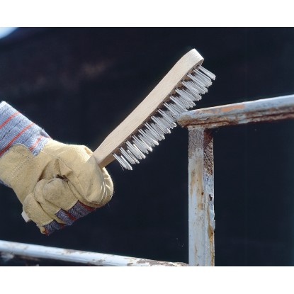 LUX-TOOLS Nerjaveča žična krtača 4-redna