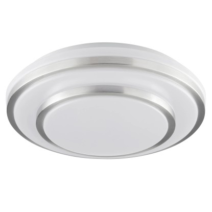 Brilliant LED stropna svetilka Nivaro srebrno-bela Ø 29,3 cm