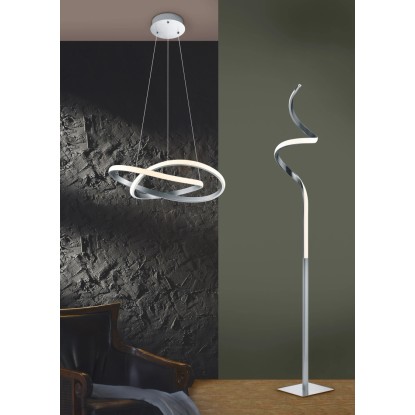 Trio LED stropna svetilka Course mat nikelj z 1-spotom 27 W