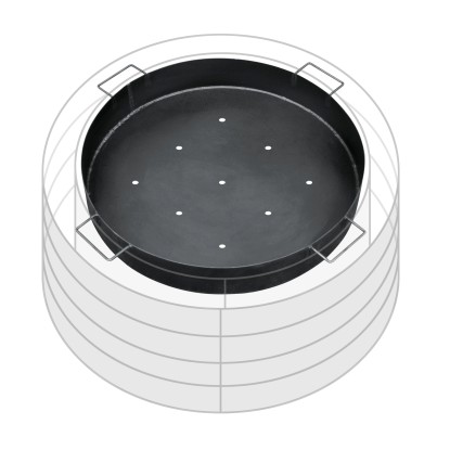 Posoda za oglje za žar in ognjišče Ø 65 cm