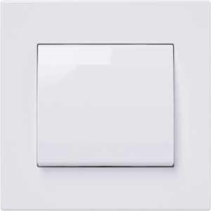 Elektromaterial Stikalo Plato menjalno bela