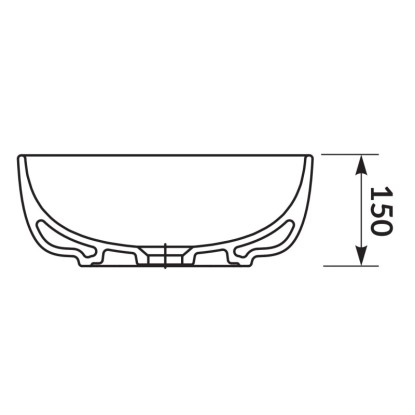 Cersanit Nasadni umivalnik Moduo 40 okrogel