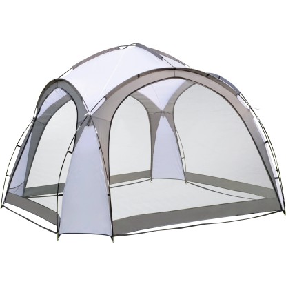 Prireditveni šotor Eldora svetlo siv 3,5 m x 3,5 m x 2,3 m