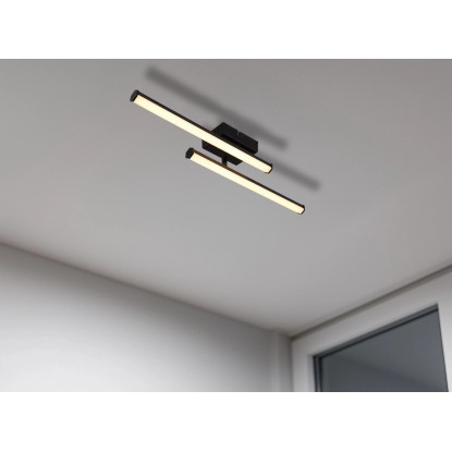 Globo LED stropna svetilka Kirina plastika mat črna 500 x 70 x 84 mm