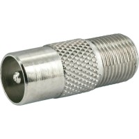 Schwaiger Adapter za F-vtič z vijačnim zaklepom in IEC-vtičnico
