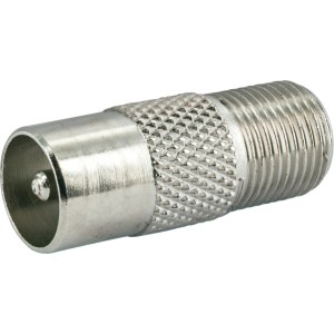 Schwaiger Adapter za F-vtič z vijačnim zaklepom in IEC-vtičnico