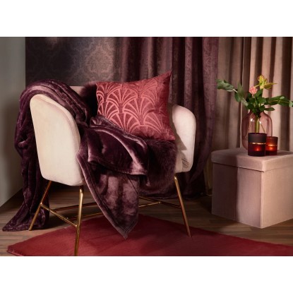 Odeja iz flisa Blush Bordeaux Temno vijolična 150 cm x 200 cm