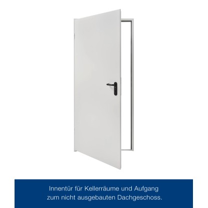 Pocinkan Vratni element z okvirjem bel 875 mm x 2000 mm x 55 mm DIN levo