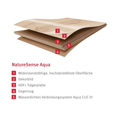 Egger Laminat NatureSense Aqua 8 mm vodoodporen Predaia medeni hrast