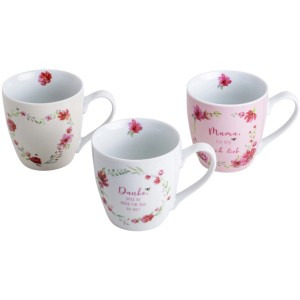 Boltze Velika skodelica Elsie 3 vrste sortirano več barv