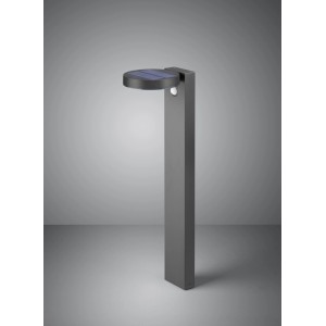 Trio LED zunanja stoječa vrtna svetilka Posadas s solarnim modulom antracitna