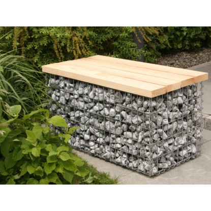 Gabionska klop srednja 105 cm x 56 cm x 54 cm