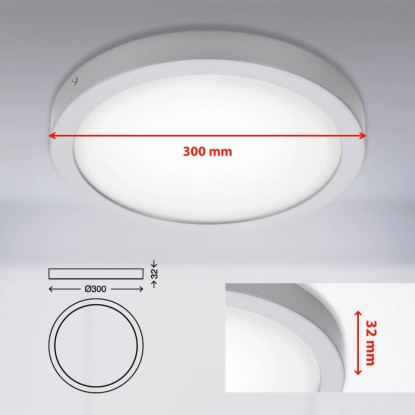 Briloner LED stropna in stenska svetilka Fire mat krom nevtralna bela svetloba