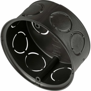 ISO-odcepna doza Ø 70 mm x 70 mm črna