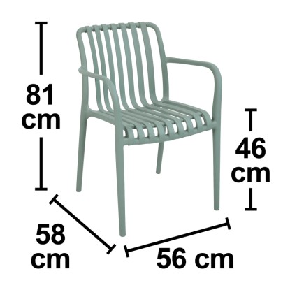 Zložljiv stol Merrydale 56 cm x 58 cm x 81 cm zelen