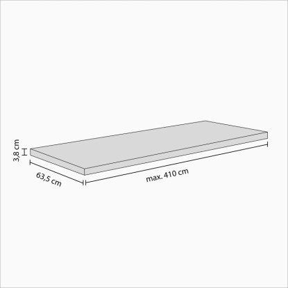 Kaindl Delovna plošča 63,5 cm x 3,8 cm Hrast Sanremo Sand dolžine največ 4,1 m