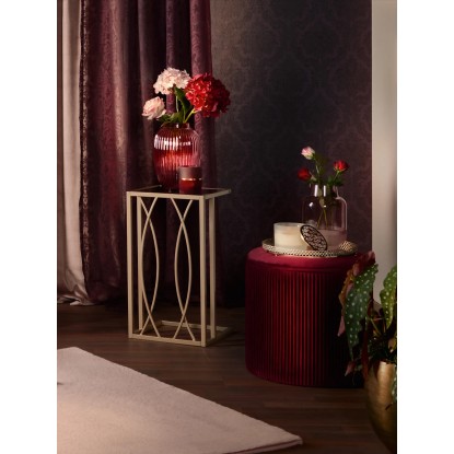 Stranska mizica Blush Bordeaux Oglata 54 cm x 30 cm x 30 cm Zlata