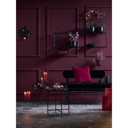 Svečnik Midnight Mystery 10,5 cm x 10,5 cm črn