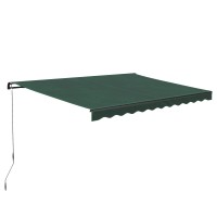 Markiza s pregibnimi rokami Aventura 400 cm x 250 cm, temno zelena