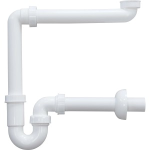 Cevni sifon za umivalnik 38,9 mm (G 1 1/4) Bel