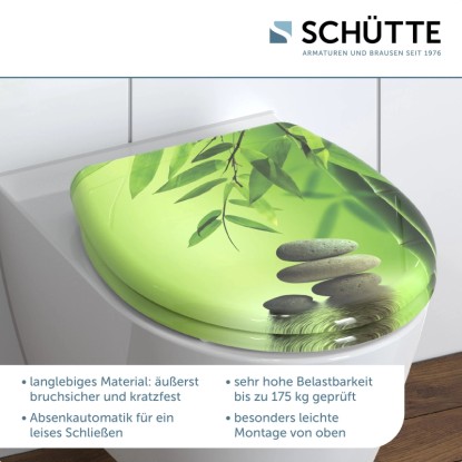 WC-deska Schütte Green Garden duroplast avtomatsko spuščanje hitro odpenjanje