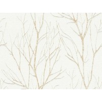 A.S. Création Koprenaste tapete Blooming vejice krem metalik FSC®