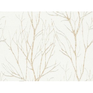 A.S. Création Koprenaste tapete Blooming vejice krem metalik FSC®