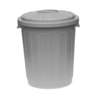 Maxi koš za smeti 23 l, srebrn